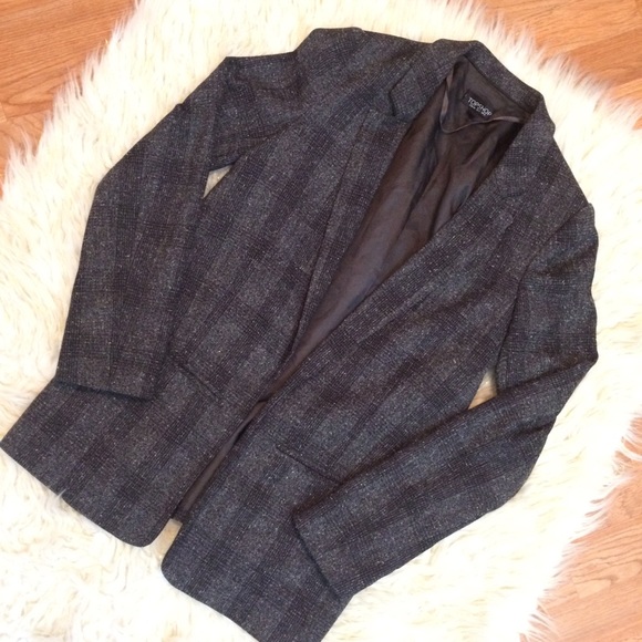 Topshop Jackets & Blazers - Topshop plaid checkered blazer jacket 2